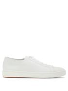 Matchesfashion.com Santoni - Grained-leather Trainers - Mens - White