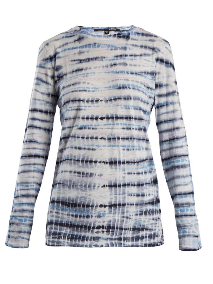 Proenza Schouler Tie-dye Long-sleeved Cotton T-shirt