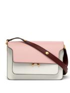 Matchesfashion.com Marni - Trunk Medium Leather Shoulder Bag - Womens - Pink Multi