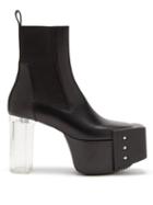 Rick Owens - Clear-heel Bevelled Leather Platform Boots - Mens - Black