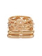 Diane Von Furstenberg Set Of Four Gold-plated Rings