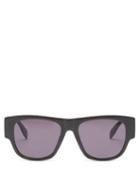 Alexander Mcqueen - Graffiti-logo Square Acetate Sunglasses - Mens - Green