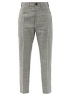 Matchesfashion.com Vivienne Westwood - High-rise Prince Of Wales-check Wool Trousers - Womens - Grey