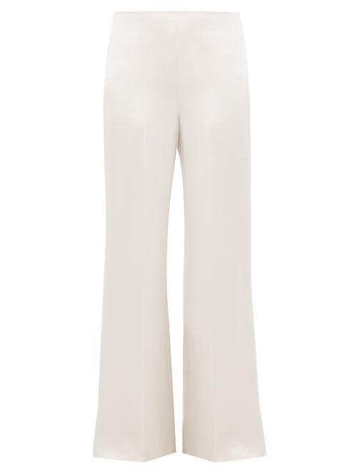Matchesfashion.com Joseph - Devyn Silk Satin Trousers - Womens - Silver