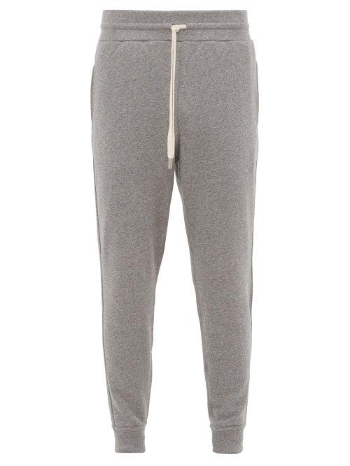 Matchesfashion.com John Elliott - Mid Rise Cotton Track Pants - Mens - Dark Grey