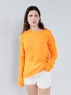 Raey - Open Knit Mohair And Wool-blend Jumper - Womens - Orange
