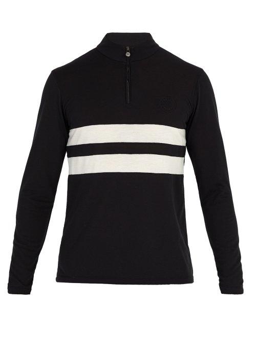 Matchesfashion.com Iffley Road - Worthing Striped Piqu Track Top - Mens - Black