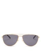 Matchesfashion.com Givenchy - Logo-engraved D-frame Metal Sunglasses - Mens - Gold