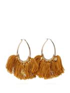 Matchesfashion.com Missoni - Tasselled Lurex Hoop Earrings - Womens - Gold