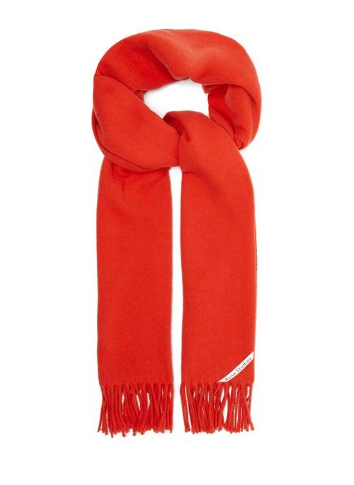 Matchesfashion.com Acne Studios - Canada Skinny Wool Scarf - Mens - Red