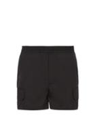 Matchesfashion.com Neil Barrett - Relaxed Fit Cotton Blend Technical Cargo Shorts - Mens - Black