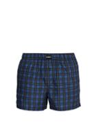 Matchesfashion.com Vetements - Checked Swim Shorts - Mens - Blue
