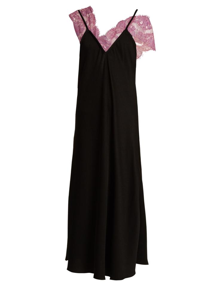 Ellery Boorzhwah Lace-trimmed V-neck Slip Dress