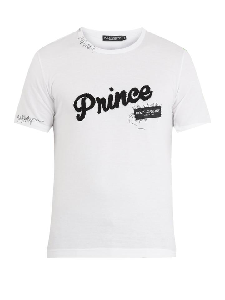 Dolce & Gabbana Prince Terry-towelling Logo Cotton T-shirt