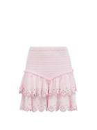 Matchesfashion.com Isabel Marant - Landora Studded Tiered Mini Skirt - Womens - Light Pink