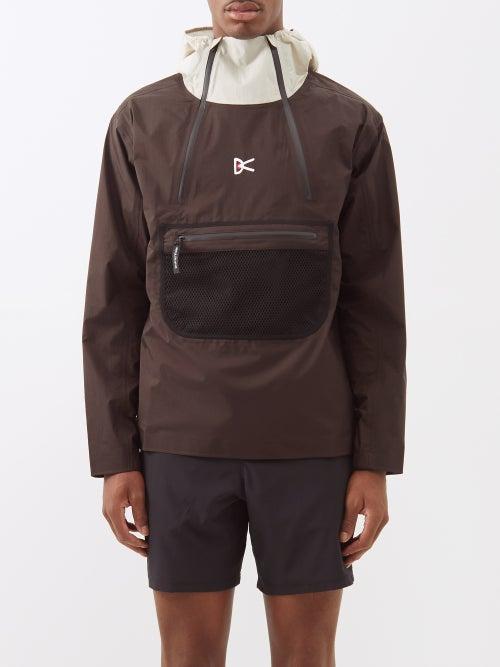 District Vision - Vassa Logo-print Recycled-shell Hooded Jacket - Mens - Brown Multi