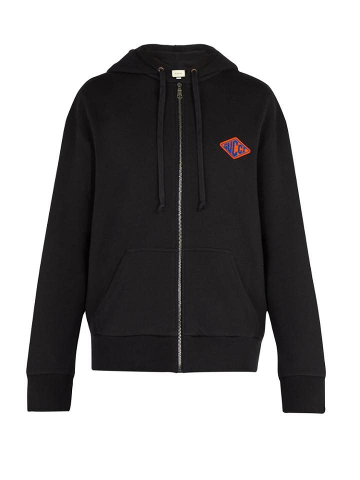 Gucci Panther Cotton Hooded Sweatshirt