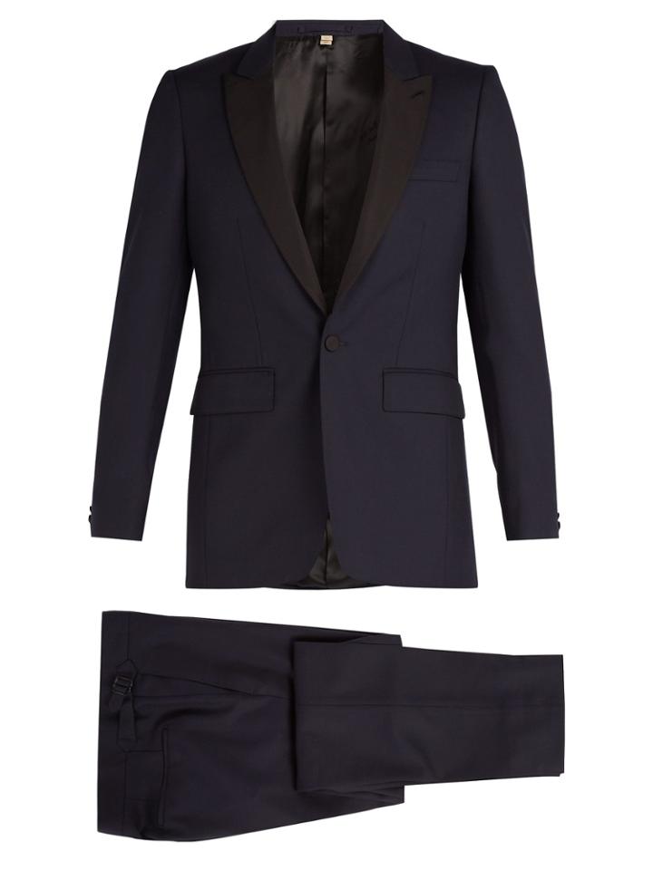 Burberry Contrast-lapel Single-breasted Wool Tuxedo