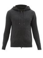 Matchesfashion.com Derek Rose - Zip Through Cashmere Hooded Sweater - Mens - Grey