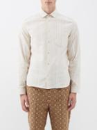 Gucci - Patch-pocket Striped Cotton Shirt - Mens - Ivory