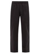Matchesfashion.com Folk - Alber Wool-blend Cropped Trousers - Mens - Dark Grey