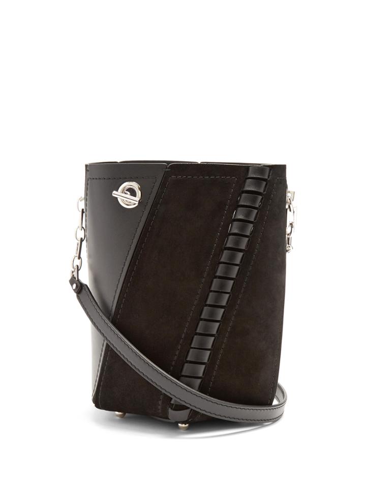 Proenza Schouler Hex Mini Suede And Leather Bucket Bag