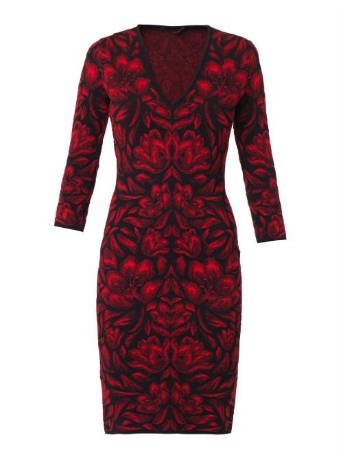 Alexander Mcqueen Tulip Intarsia-knit Dress