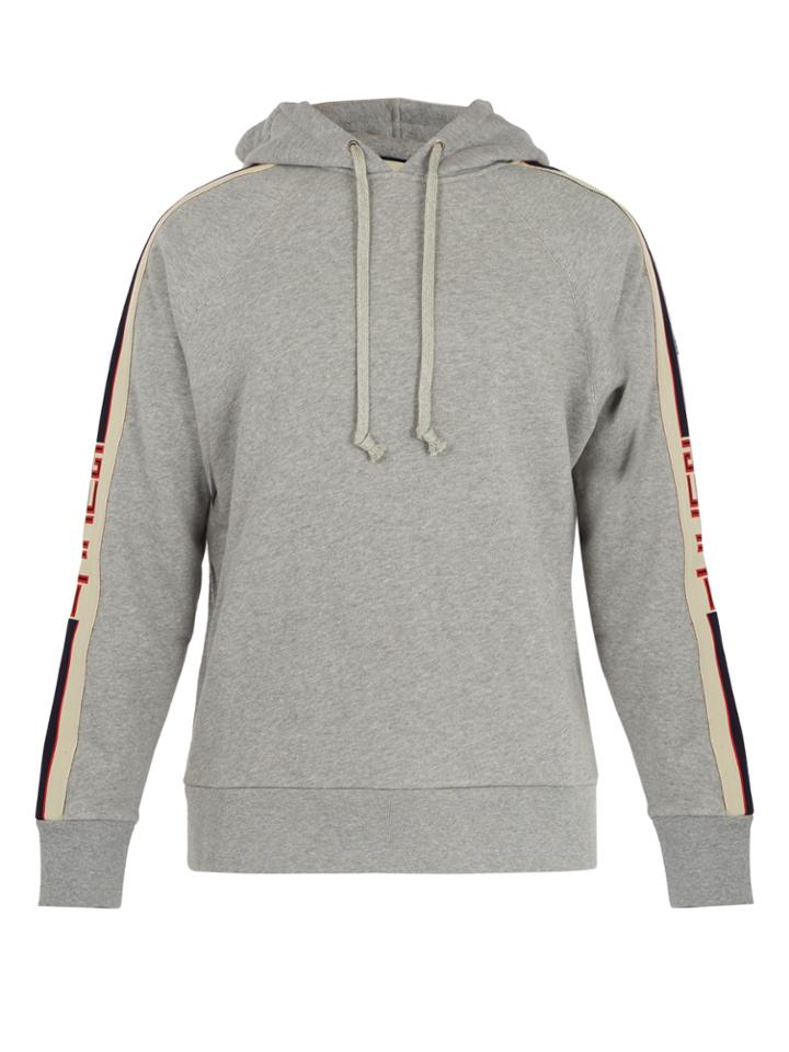 Gucci Logo-jacquard Hooded Cotton Sweatshirt