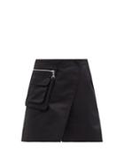 Matchesfashion.com Marine Serre - Survival Cycling Technical Jersey Mini Skirt - Womens - Black