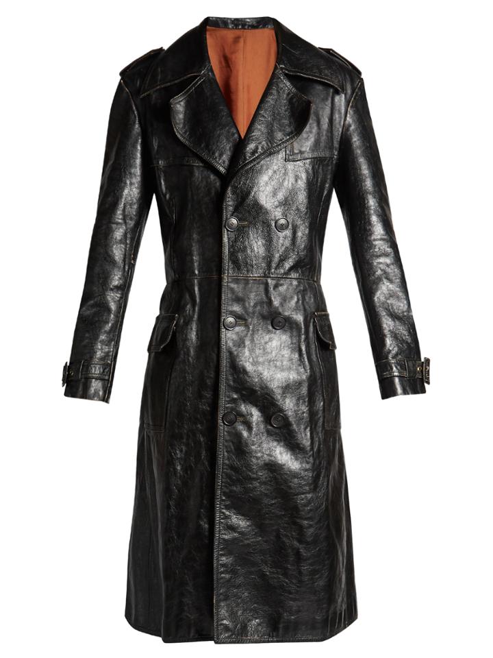 Balenciaga Hybrid Leather Trench Coat