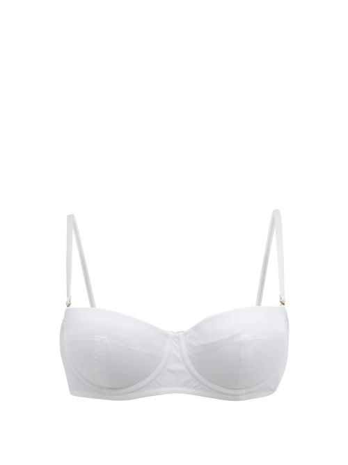 Matchesfashion.com Dolce & Gabbana - Underwired Balconette Bikini Top - Womens - White