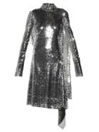 Vetements Open-back High-neck Sequin Dress