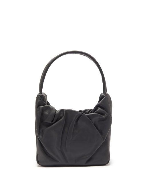 Matchesfashion.com Staud - Felix Gathered Leather Shoulder Bag - Womens - Black
