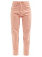 Ladies Rtw Ssone - Yarrow High-rise Organic-cotton Jeans - Womens - Pink