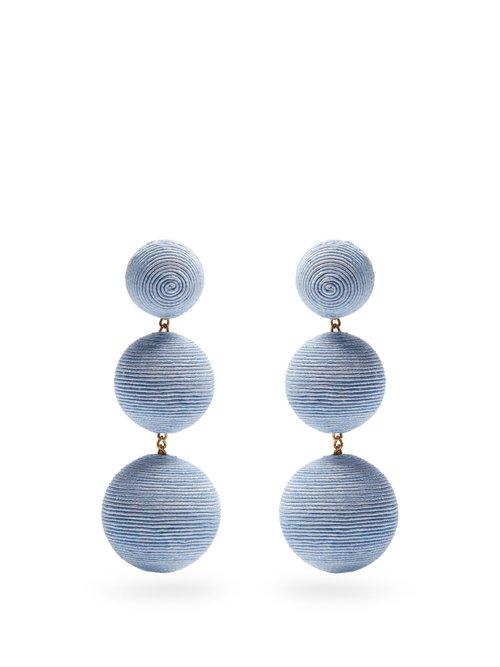 Matchesfashion.com Rebecca De Ravenel - Claudia Drop Earrings - Womens - Blue