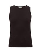 Matchesfashion.com Aries - Logo Label Ribbed Cotton Jersey Tank Top - Womens - Black