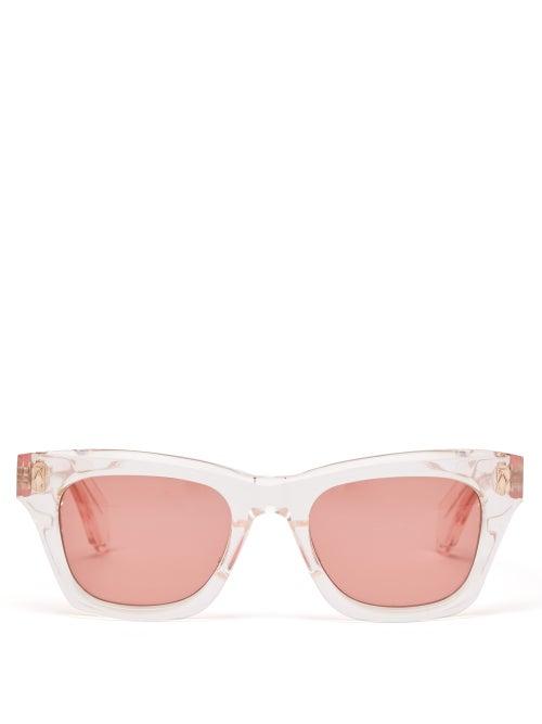 Jacques Marie Mage - Enzo Square Acetate Sunglasses - Womens - Brown