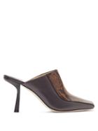 Matchesfashion.com Jimmy Choo - Marcel 85mm Snake-effect Leather Mules - Womens - Black Tan