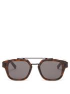 Matchesfashion.com Dior Homme Sunglasses - Diorfraction1 Acetate And Metal Sunglasses - Mens - Brown