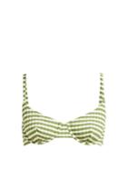 Matchesfashion.com Solid & Striped - The Ginger Balcony Bikini Top - Womens - Green Stripe
