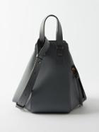Loewe - Hammock Small Grained-leather Handbag - Womens - Grey