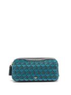 Matchesfashion.com Anya Hindmarch - Girly Stuff Velvet Make-up Bag - Womens - Blue Multi