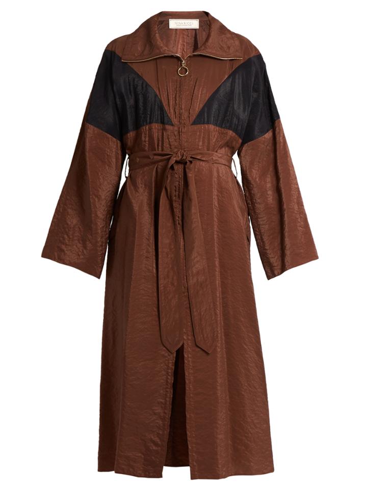 Nina Ricci Oversized Waist-tie Trench Dress