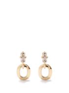 Lizzie Mandler - Link Xs Diamond & 18kt Gold Stud Earrings - Womens - Yellow Gold