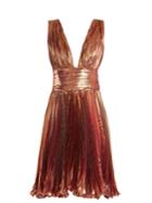 Maria Lucia Hohan Merida Pleated Lam Mini Dress