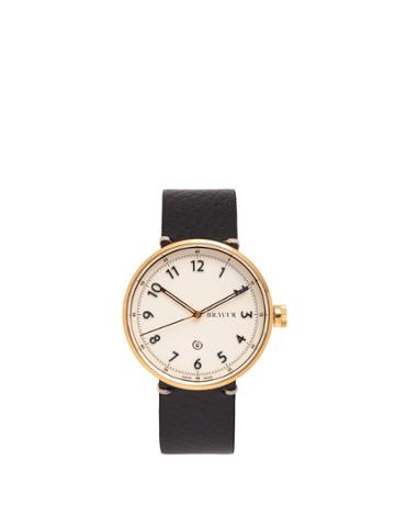 Bravur Bw102 Stainless-steel And Grained-leather Watch