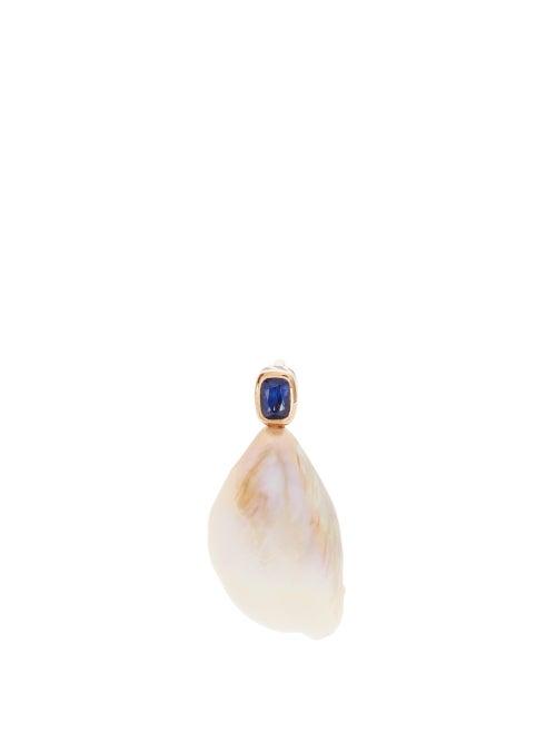 Matchesfashion.com Dezso - Sapphire, Baroque Pearl & 18kt Rose Gold Charm - Womens - Pearl
