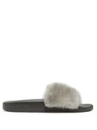Givenchy Fur And Rubber Slides