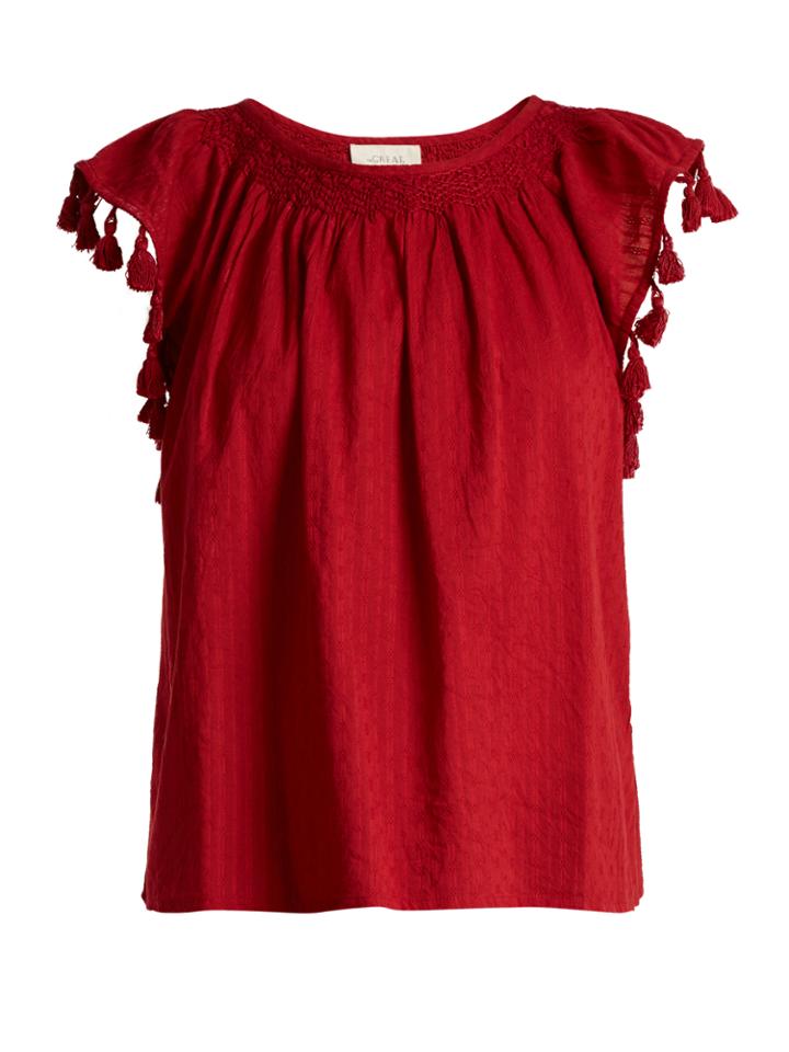 The Great The Tassel Flutter Cotton Top