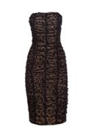 Matchesfashion.com Balenciaga - Ruched Lace Strapless Dress - Womens - Black